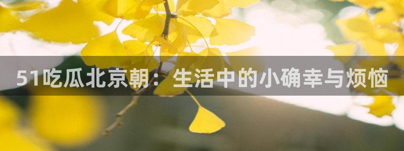 51吃瓜北京朝：生活中的小确幸与烦恼